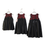 Thumbnail: 3 formal dresses for girls hanging on white hangers