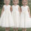 Thumbnail: 3 flower girls modelling a classic ivory flower girl dress