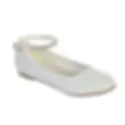 ivory patent leather flower girl shoes