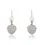 Thumbnail: flower girl silver heart shaped earrings