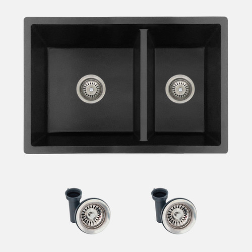 STYLISH 27'' NORQUAY S827N Black Composite Granite Kitchen Sink
