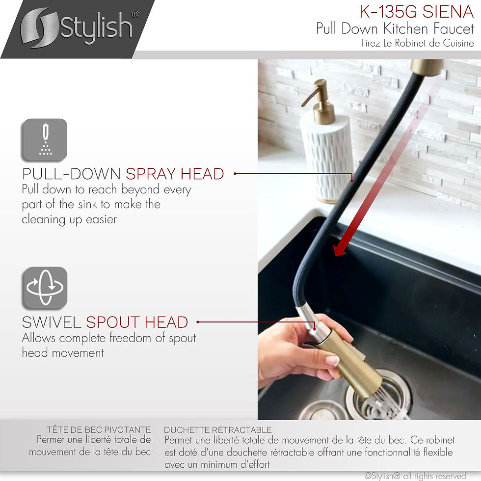Thumbnail: STYLISH Pull Down Kitchen Faucet K-135G