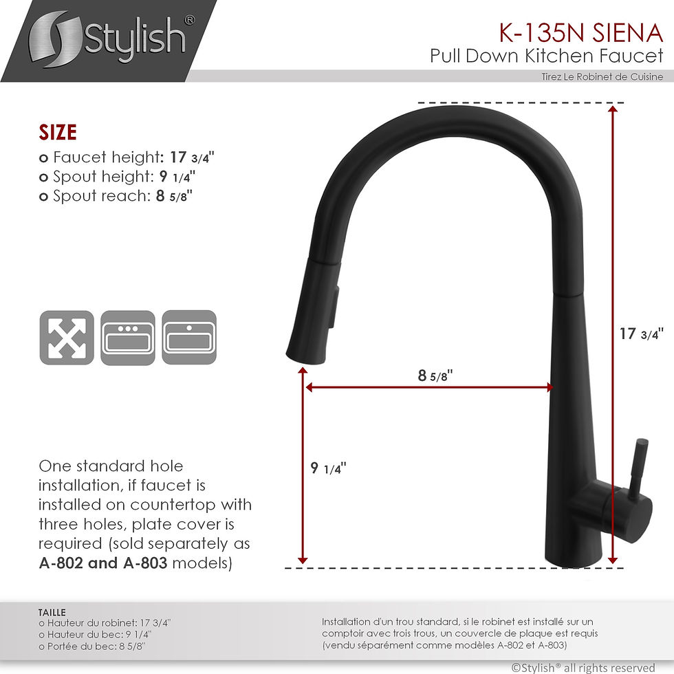 Miniature : STYLISH Pull Down Kitchen Faucet K-135N