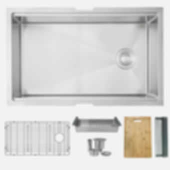 STYLISH 30'' VERSA30 S-611W Workstation Single Bowl Kitchen Sink