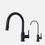 Thumbnail: STYLISH Pull Dow Kitchen Faucet + Water Tap - Matte Black Finish