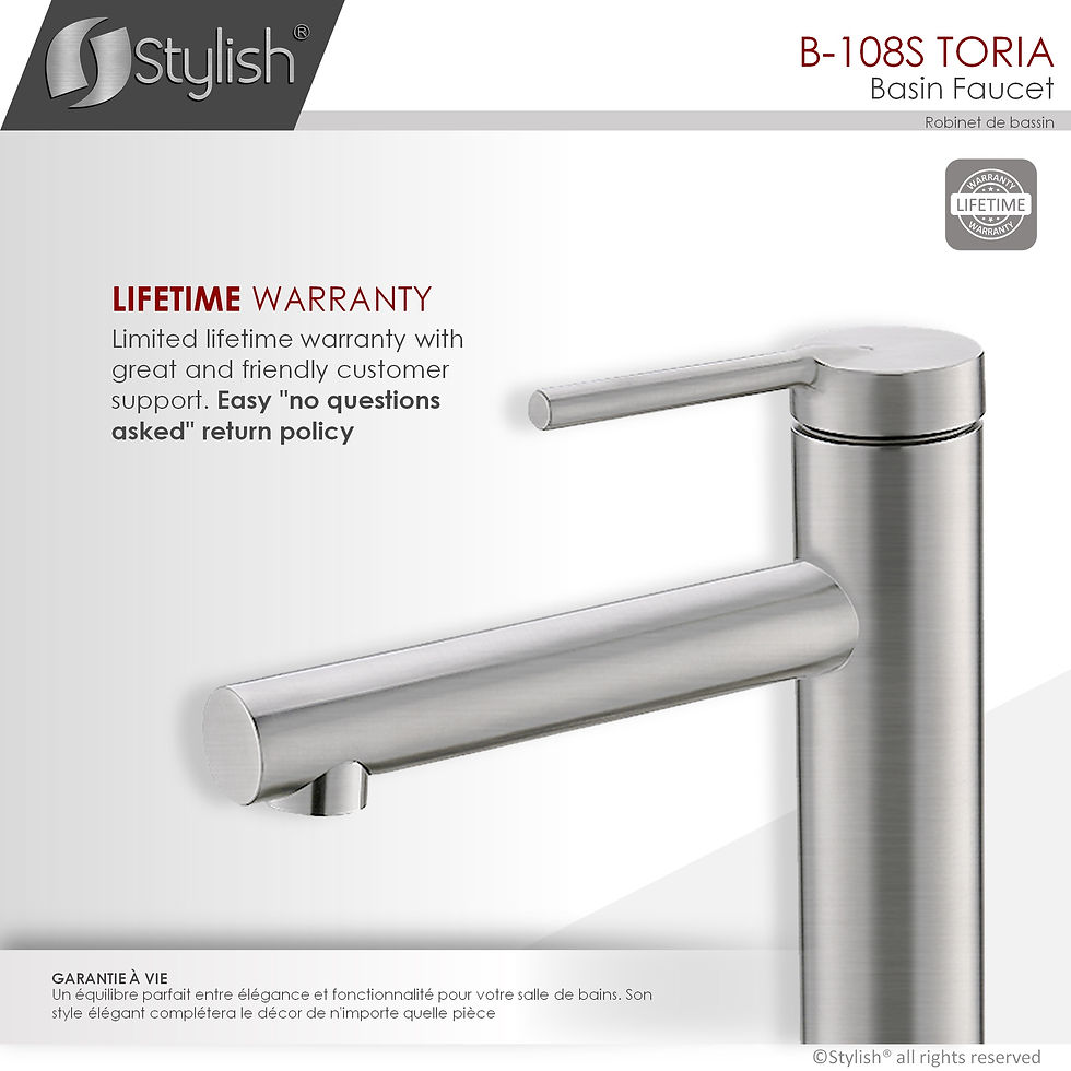 Thumbnail: STYLISH Single Handle Bathroom Faucet B-108S