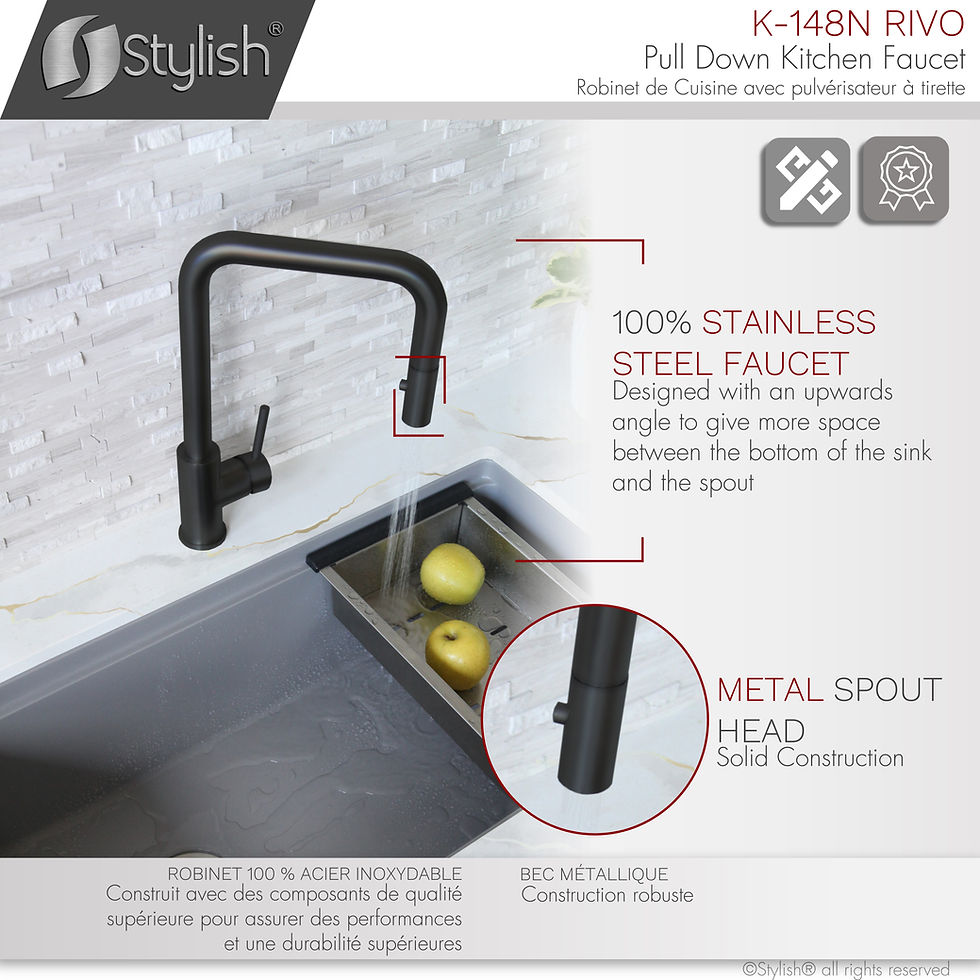 Thumbnail: STYLISH Pull Down Kitchen Faucet K-148N
