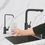Thumbnail: STYLISH Pull Dow Kitchen Faucet + Water Tap - Matte Black Finish