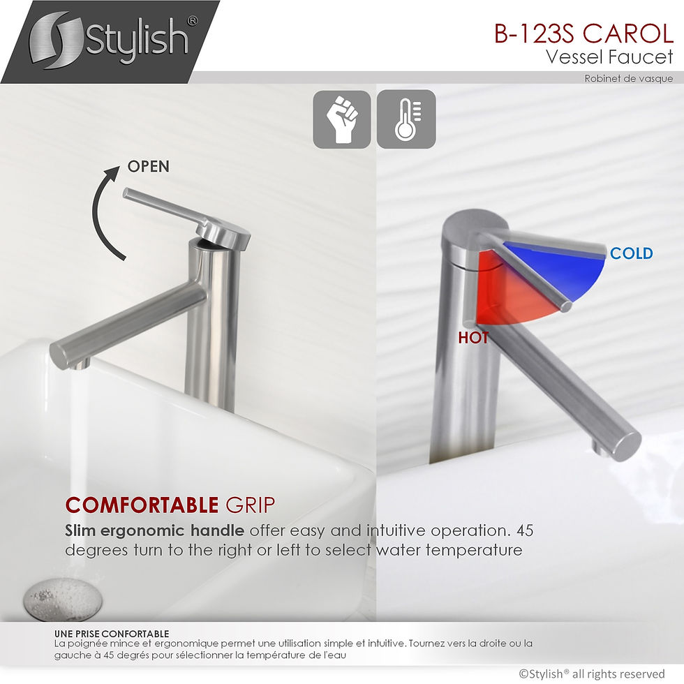 Thumbnail: STYLISH Single Handle Bathroom Faucet B-123S