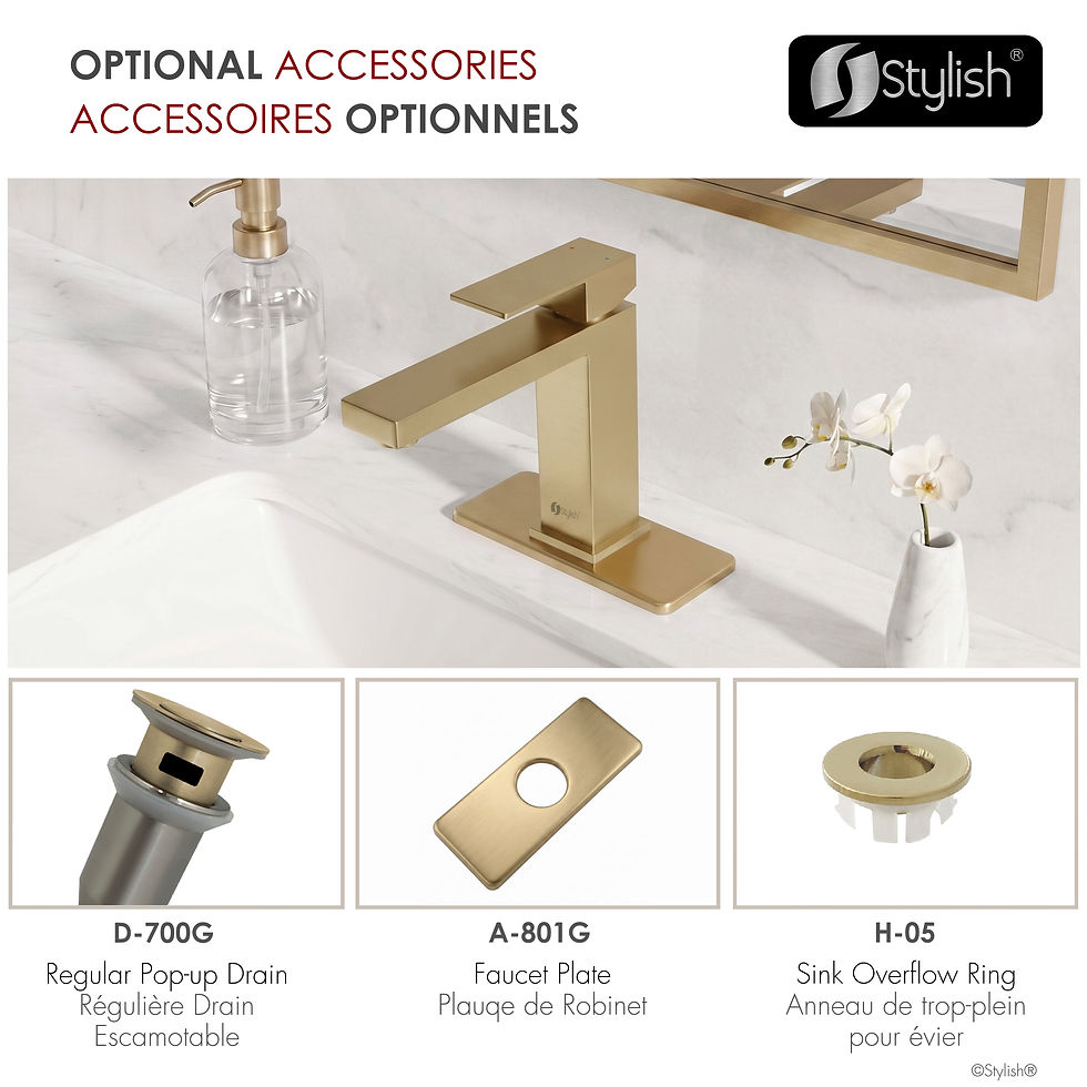 Thumbnail: STYLISH Single Handle Bathroom Faucet B-112G