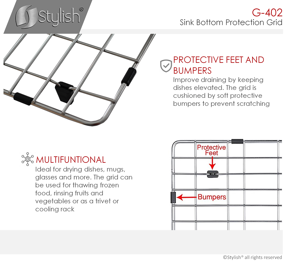 Thumbnail: STYLISH Kitchen Sink Grid G-402 Model Valencia 1pc