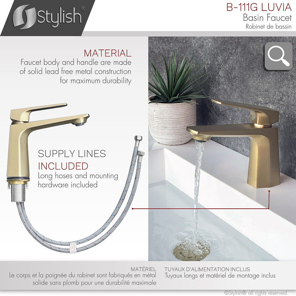 Thumbnail: STYLISH Single Handle Bathroom Faucet B-111G