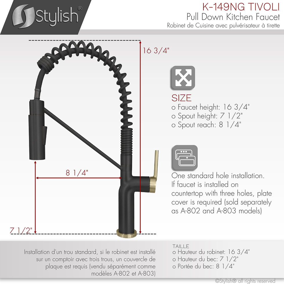 Thumbnail: STYLISH Pull Down Kitchen Faucet K-149NG