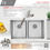 Thumbnail: OPEN BOX B S-401 STYLISH 31'' TOLEDO Double Bowl Kitchen Sink