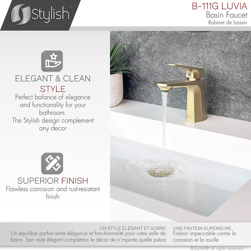 Thumbnail: STYLISH Single Handle Bathroom Faucet B-111G