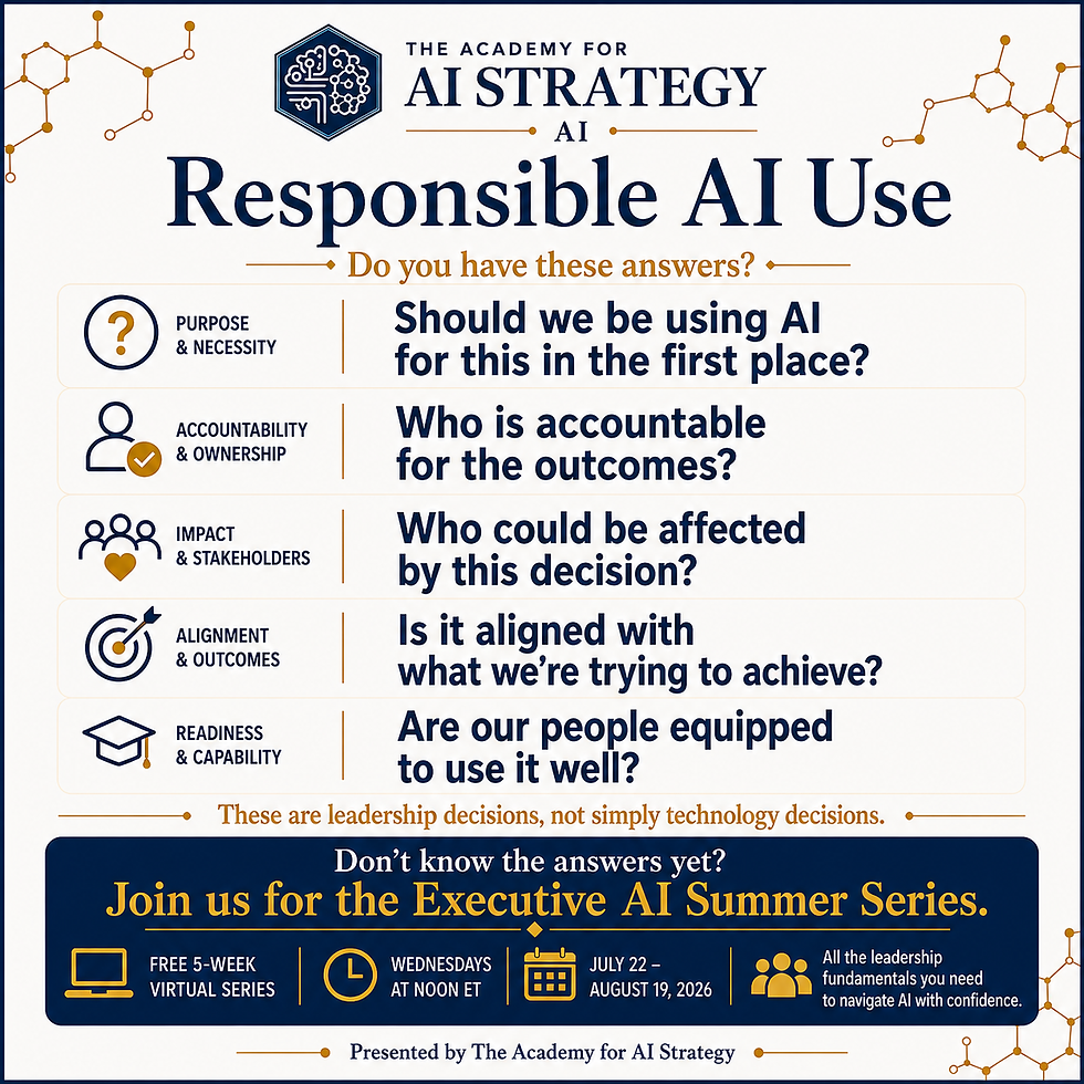 Safe AI Use and Responsible AI Use.