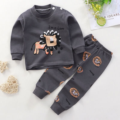 Miniatura: Conjunto de roupas de bebê para primavera/outono 2024, estampa de desenho anima