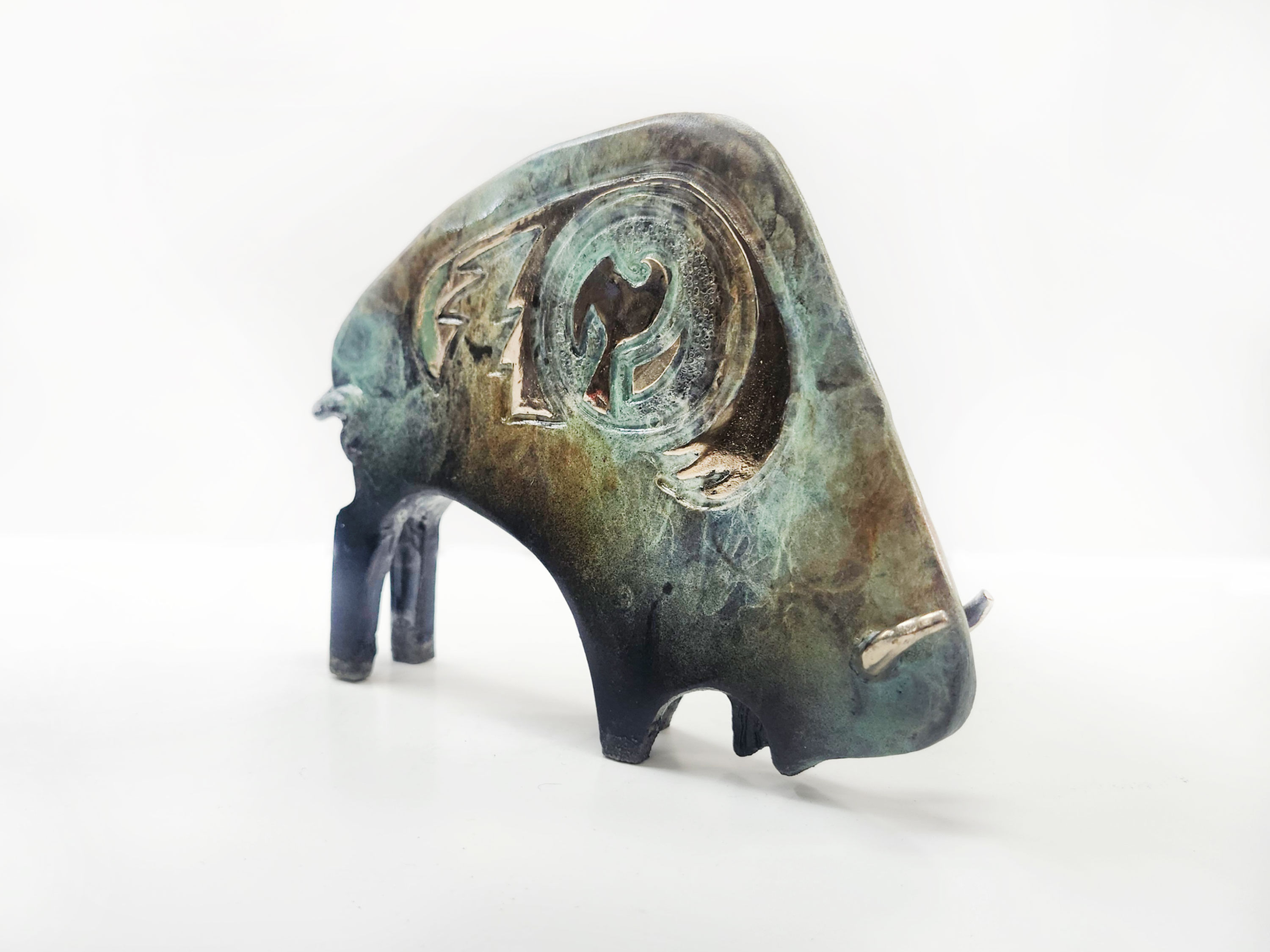 Buffalo Fetish (Green, Gold, and Black)