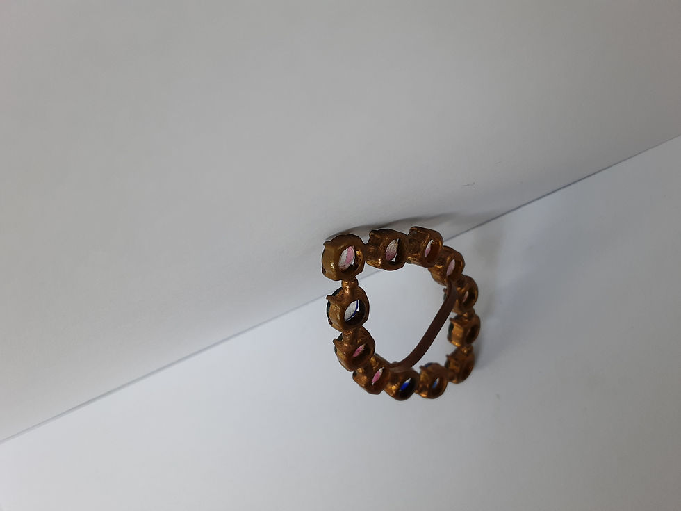 Thumbnail: Vintage Czechoslovakian diamonte buckle