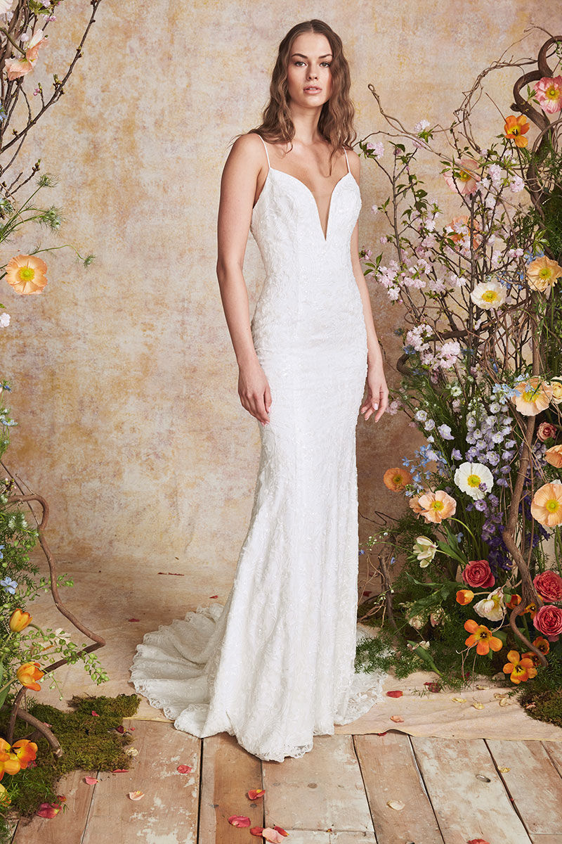 Thumbnail: Cerulean beaded wedding dress