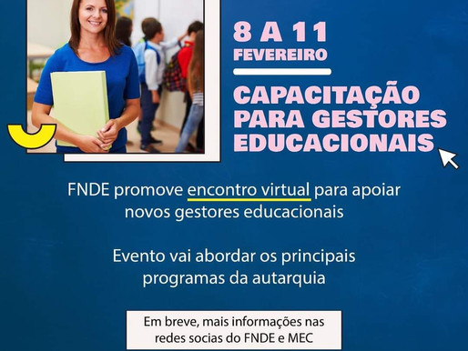 Capacitação para novos gestores: 8 a 11 de Fevereiro