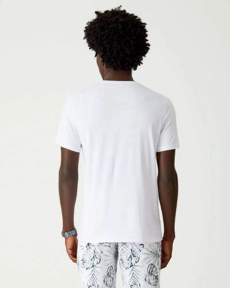 Thumbnail: CAMISETA BÁSICA MASCULINA DECOTE REDONDO COM PESPONTO EM ALGODÃO
