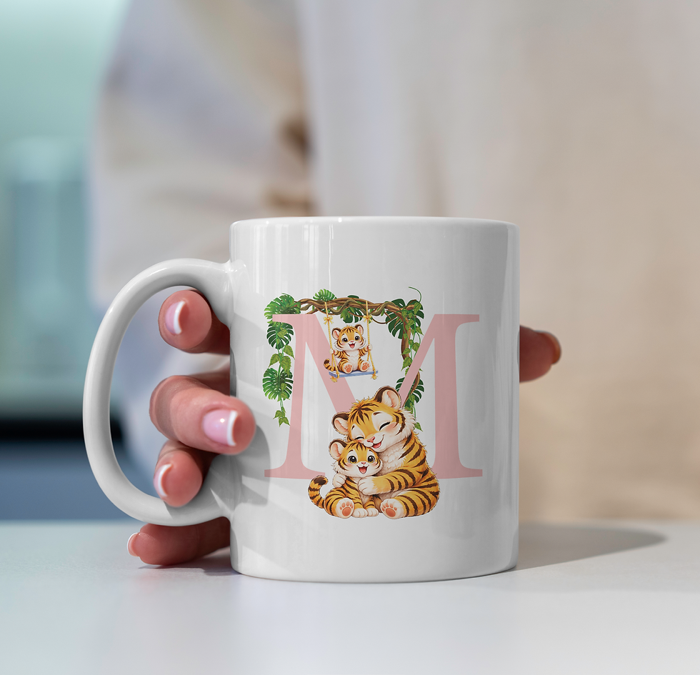 Miniature : Mug personnalisé lettre alphabétique animaux : A-N