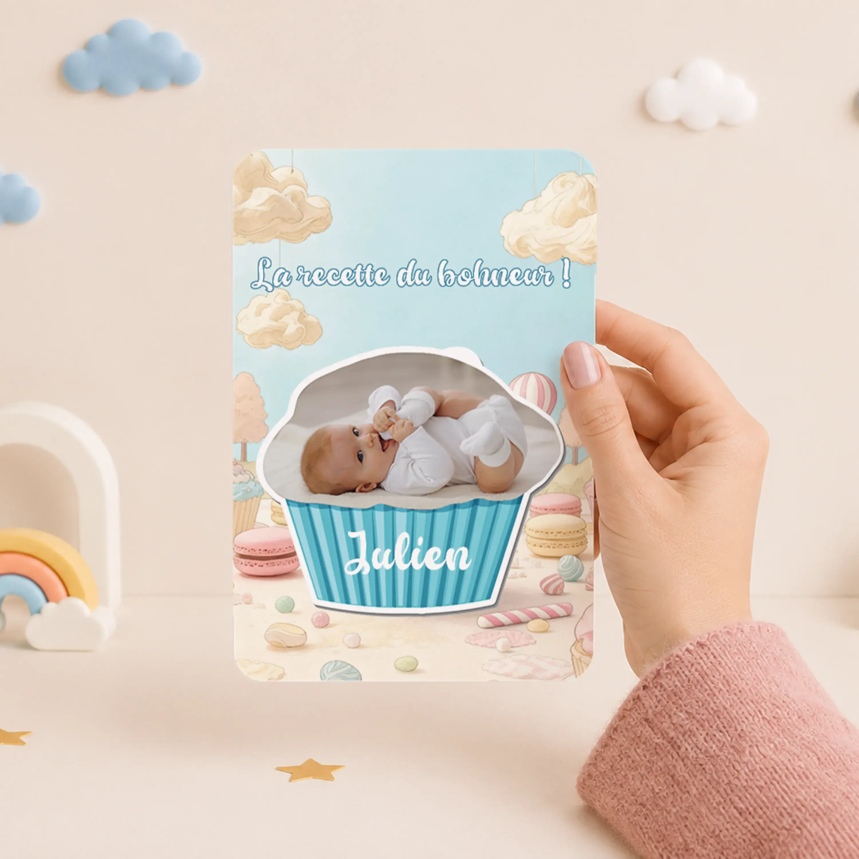 Faire-part de naissance personnalisé et imprimé pour garçons