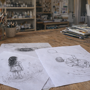 dessin artisanal fait main pour la collection d'affiches personnalisées Les doux ballons