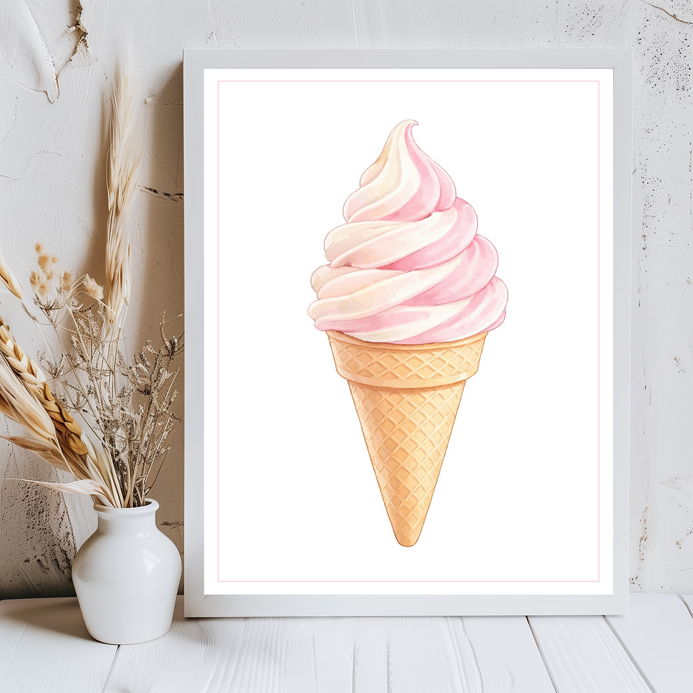 Miniature : Affiches décoratives pastel : Illustrations de douceurs sucrées