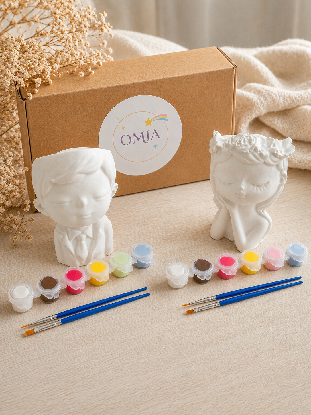 Kit de peinture créatif pour filles et garçons en céramique