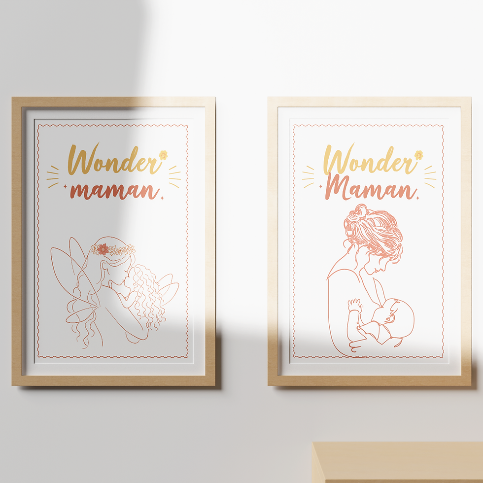 Affiches fête des mères artisanales et personnalisées à offrir ou à encadrer