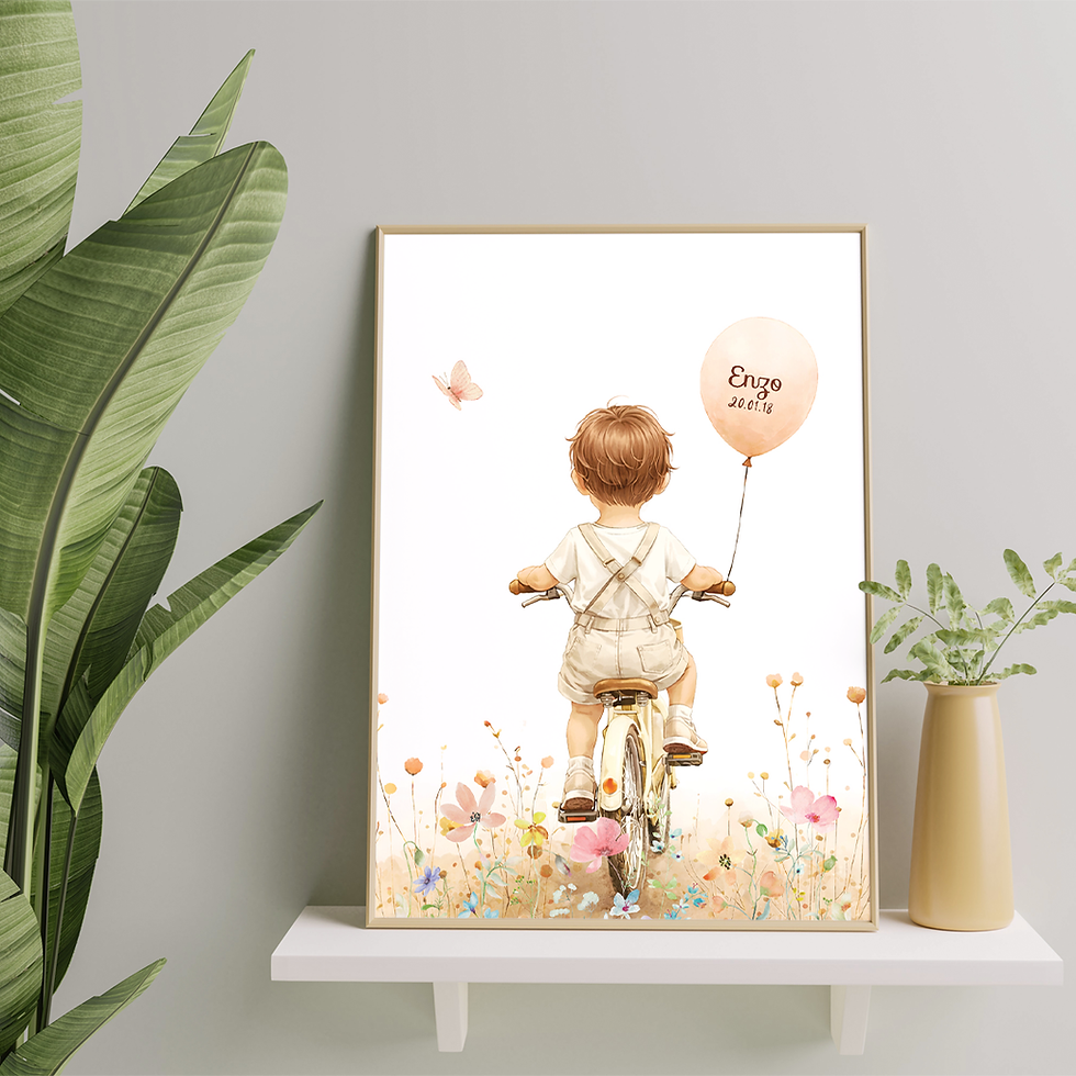 Miniature : Affiches décoratives chambre enfant : Illustrations “ Douce balade printanière"