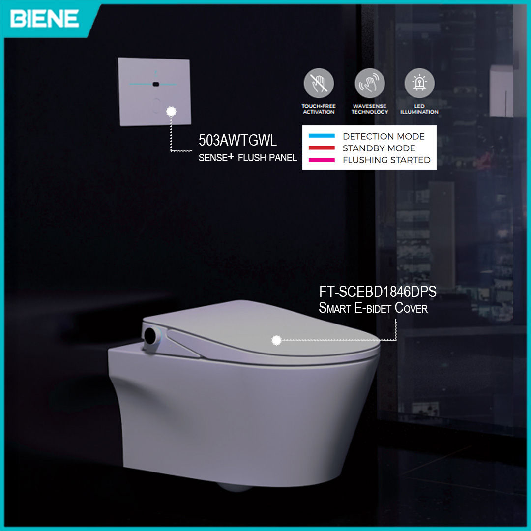 Rigel SCEBD1846DPS Auto-Open Electric Bidet Cover