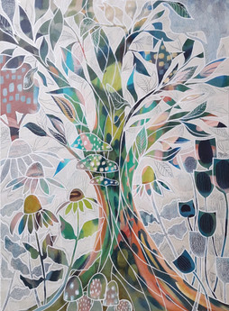 60 x 80 cm,
Acryl auf Malpappe