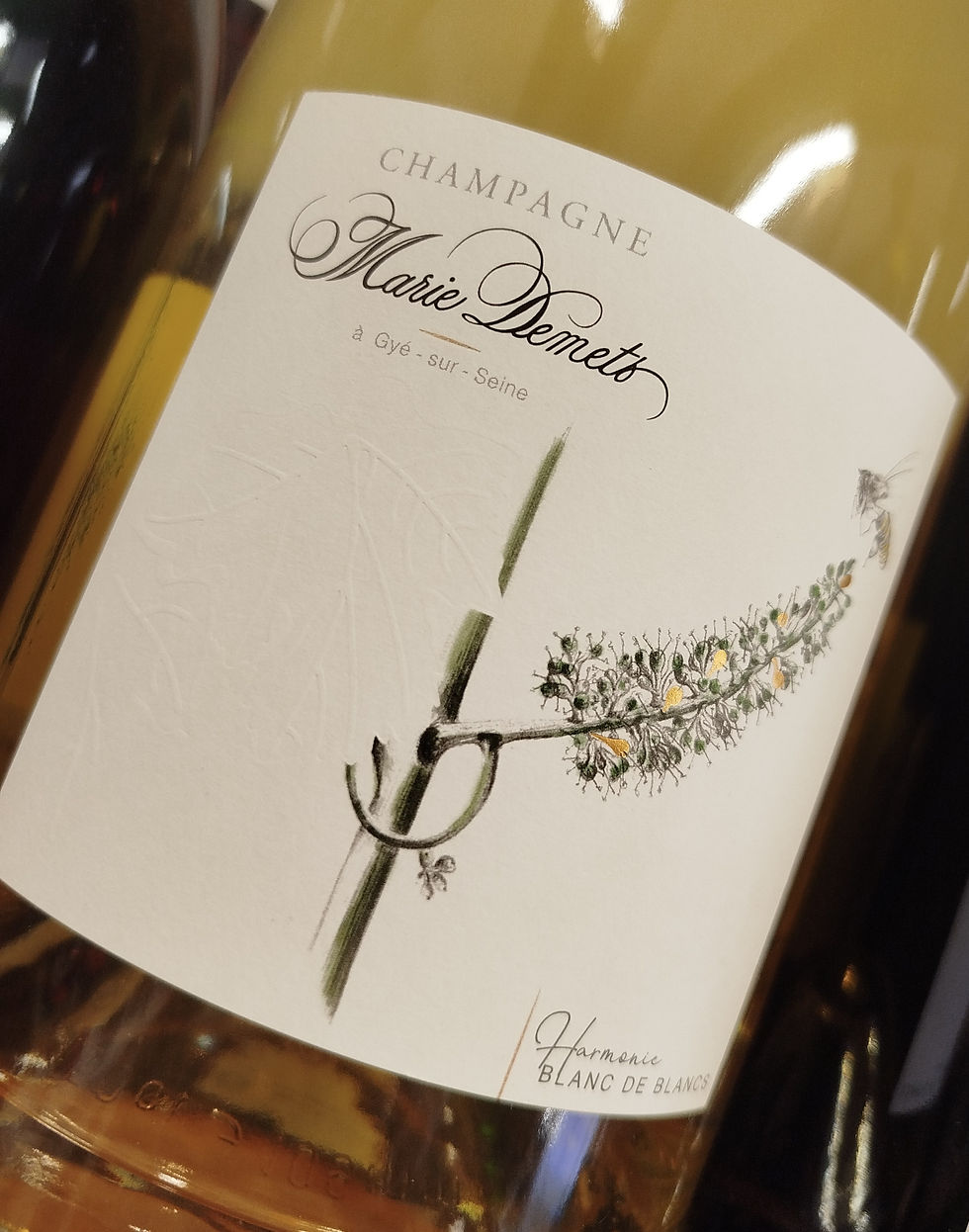 Champagne Blanc de Blancs sélectionné dans notre cave à vin Au Caprice du Temps à Trets