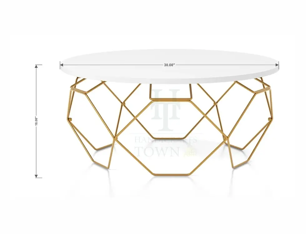 Thumbnail: Wire Frame Gold Coffee Table