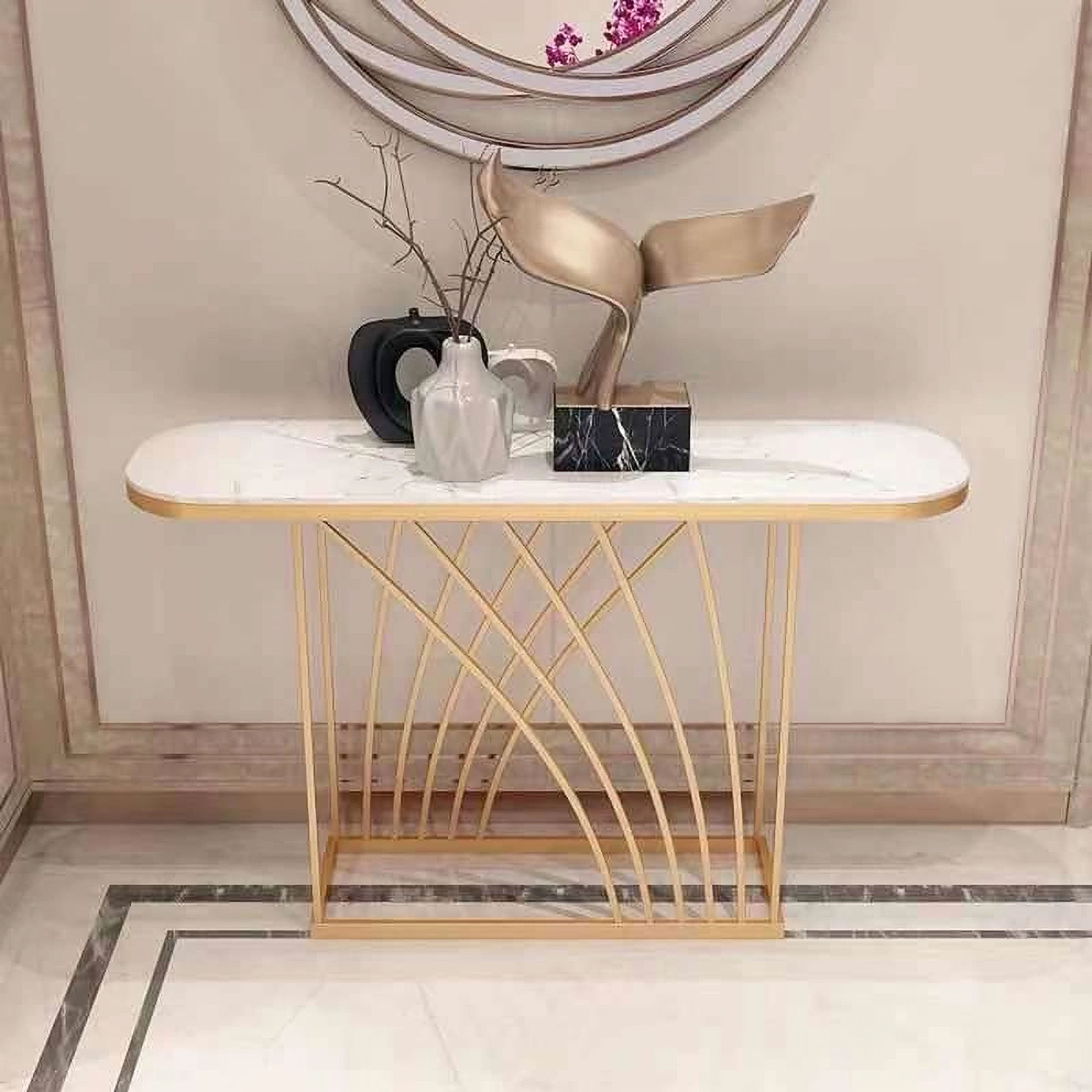 Aureum Accent Metal Console