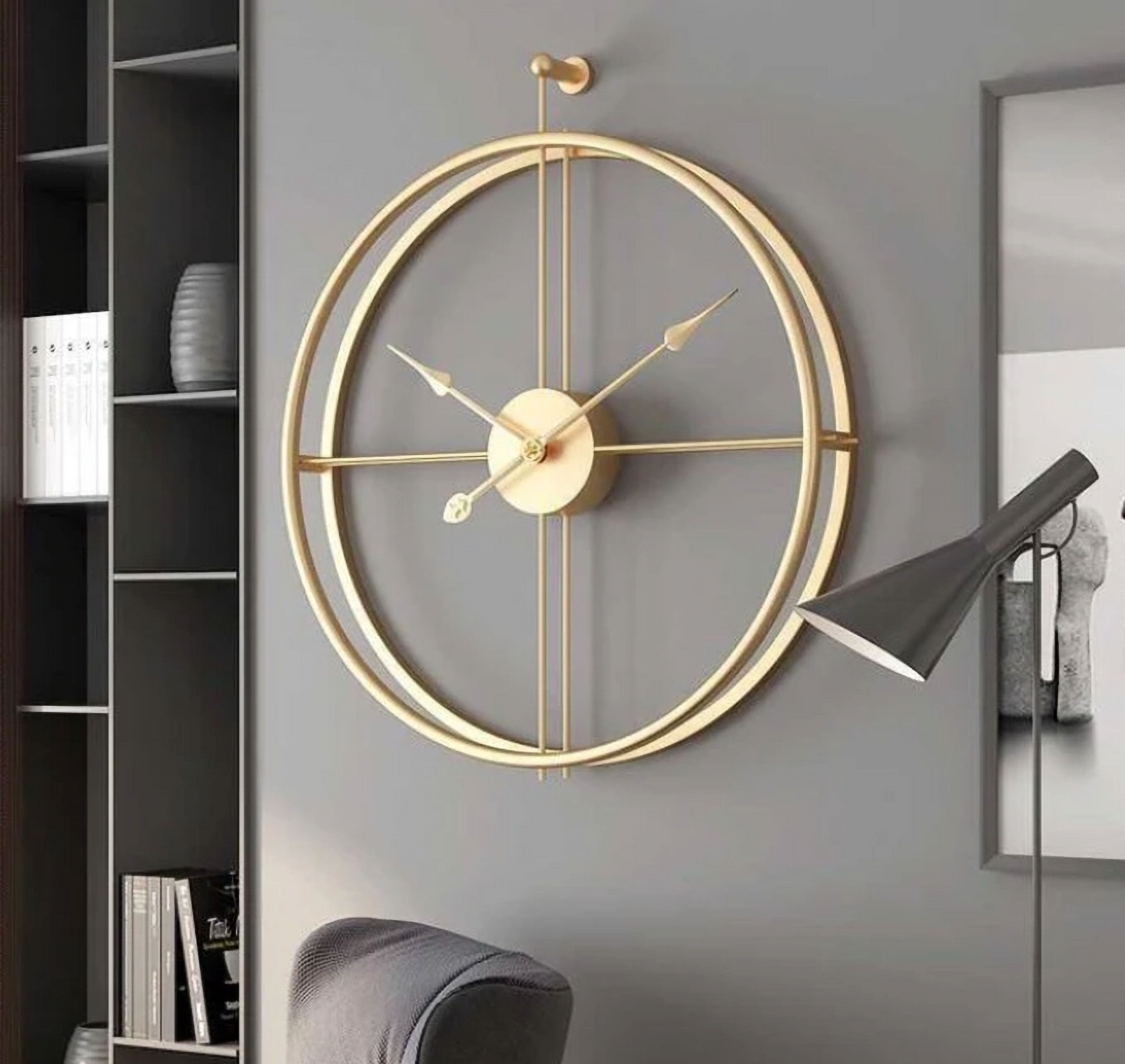 Gold Round Wall Clock