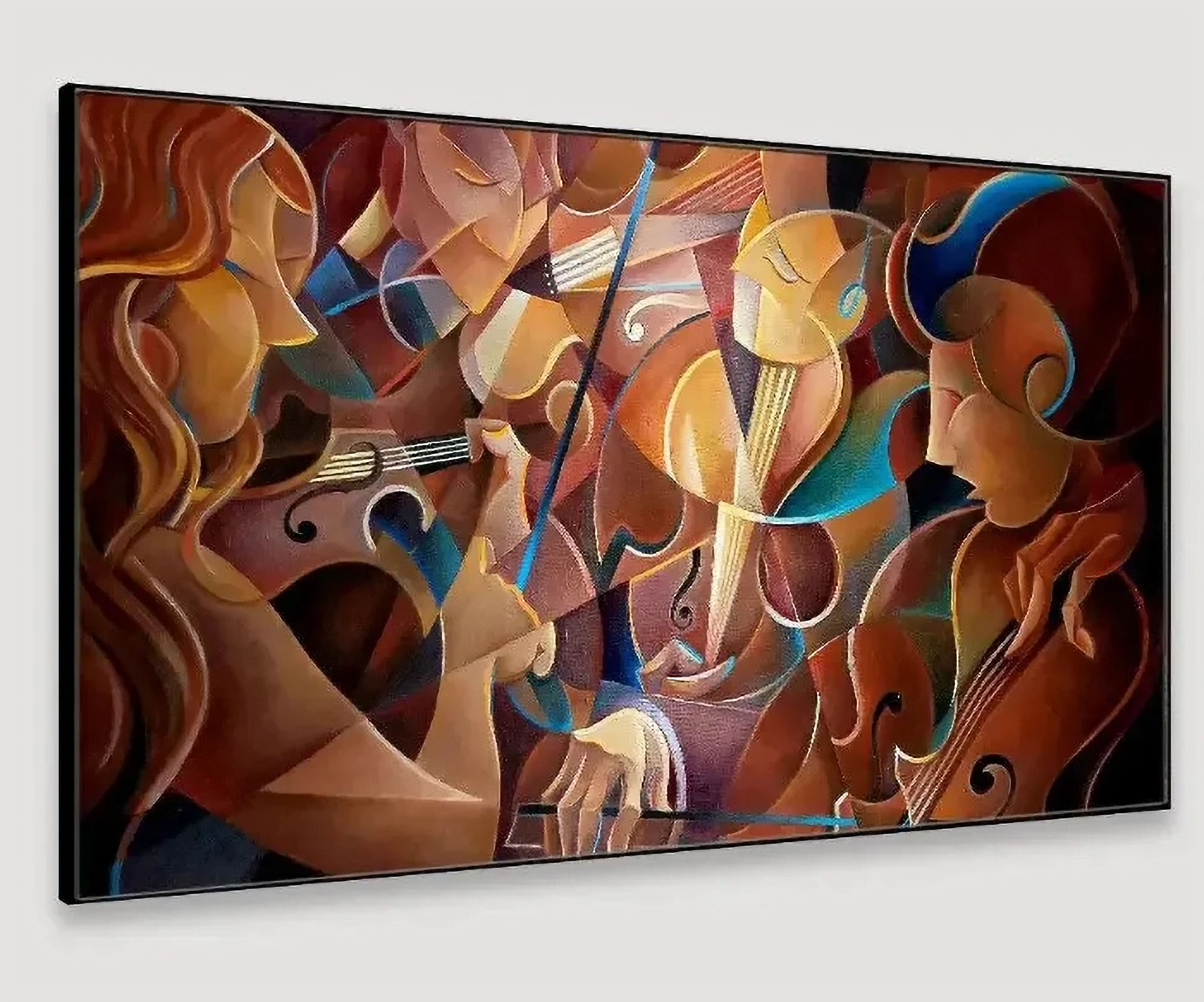 Surreal Violinist Wall Painting