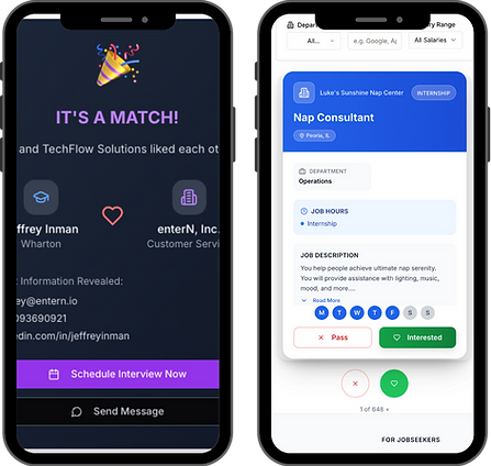 enterN Demo - swipe and match