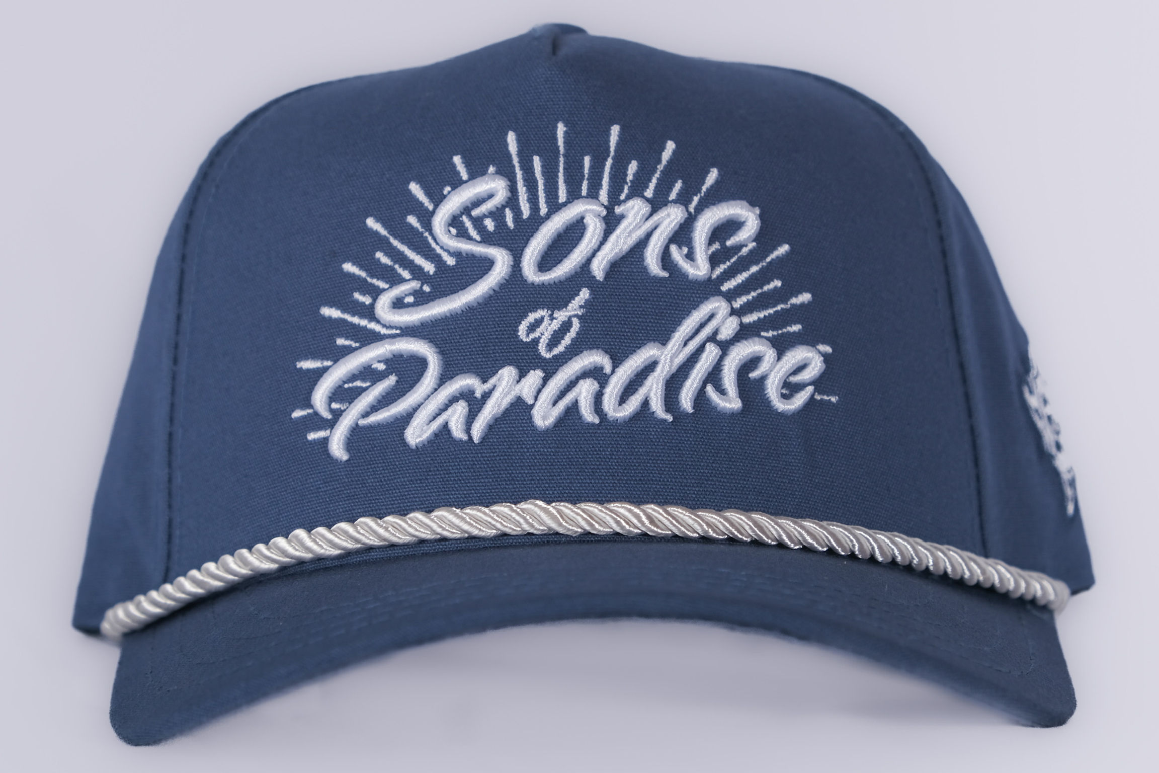 Blue Canvas Snapback Hat