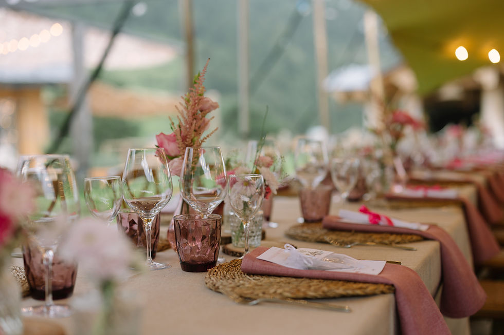 banquete de boda en la borda del pi