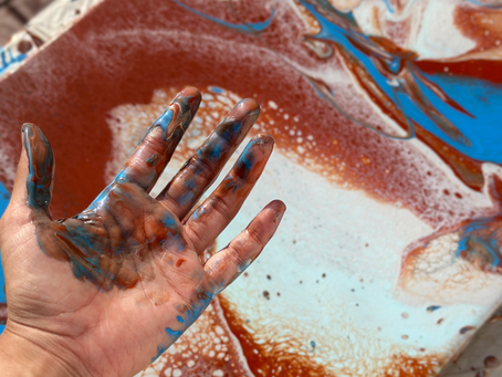 spiritual artist creating art with vibrant colors