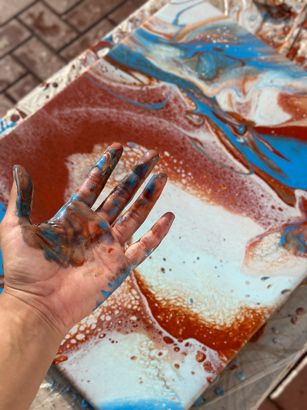 spiritual artist creating art with vibrant colors