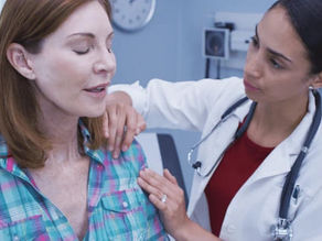 An internal medicine physician at Volusia Medical Center is discussing left arm pain symptoms with a patient.