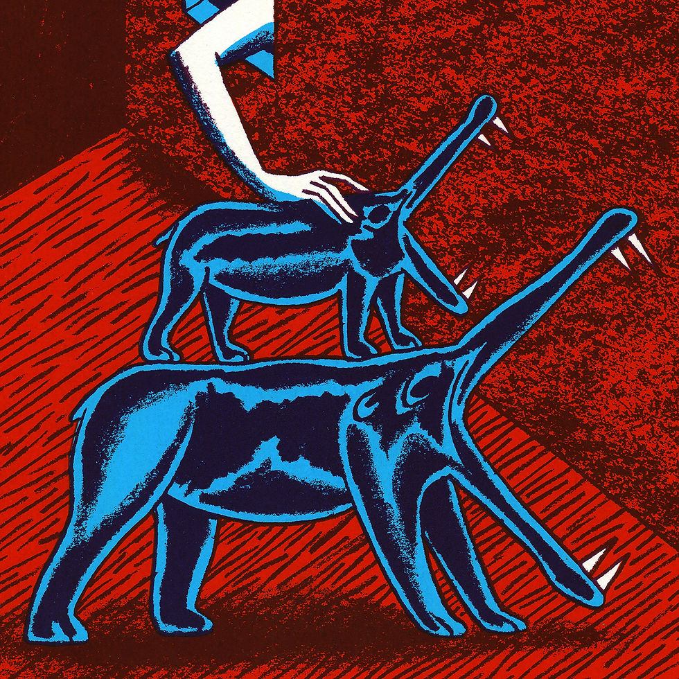 Miniaturbild: Jo Rüßmann  — Decorative Hippopotami / Art Print