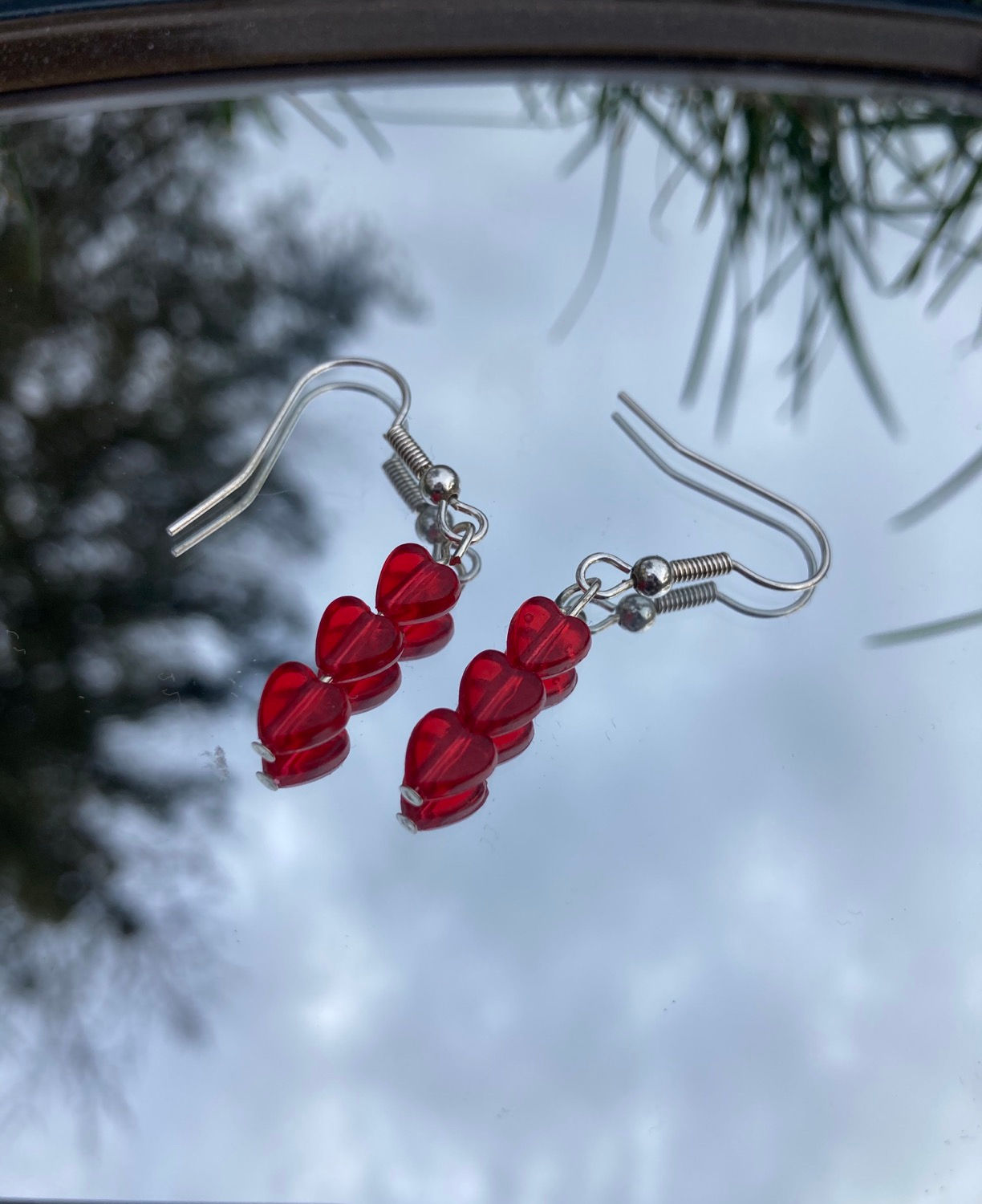 Three Heart earrings
