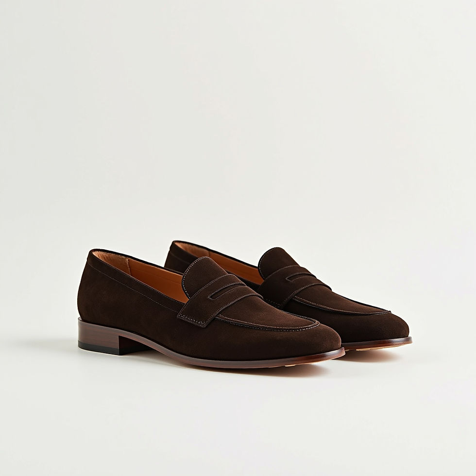 Suede Penny Loafers
