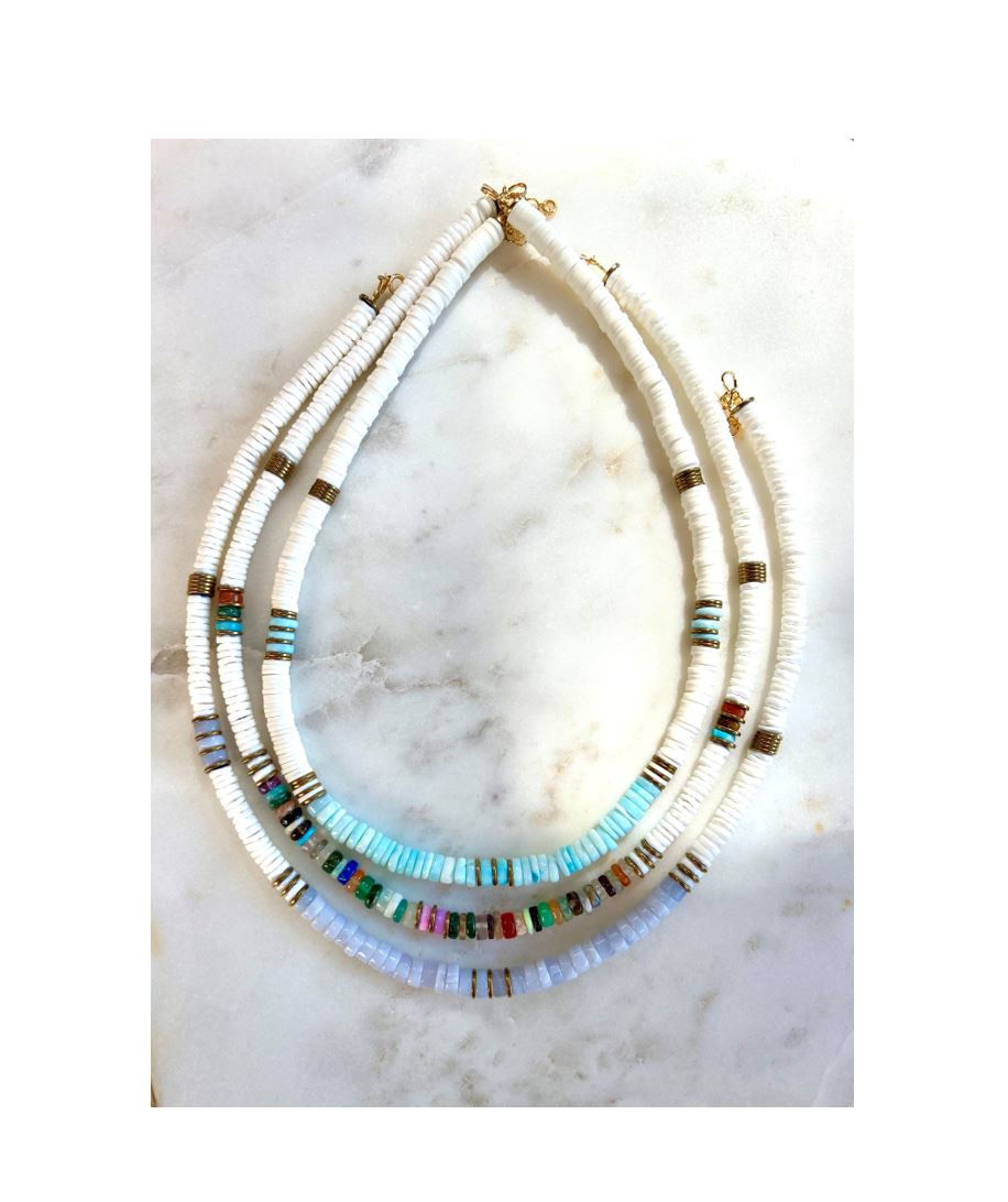 Miniature : Collier Surfeur multi pierres